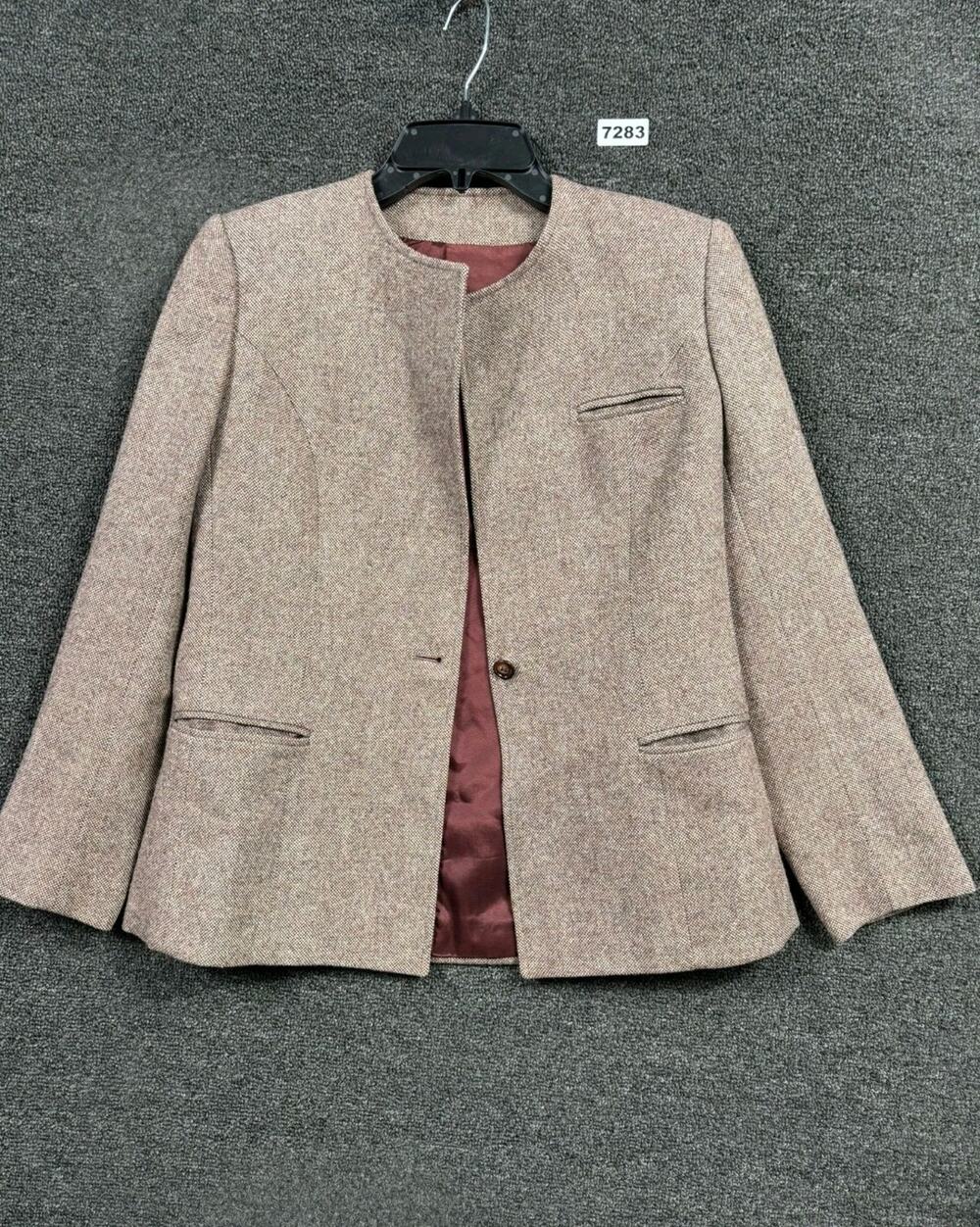 VTG Daniel For Spellbound Wool Blend Blazer Jacket Women’s Size 6 Brown Casual